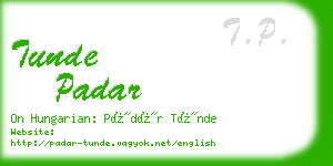 tunde padar business card